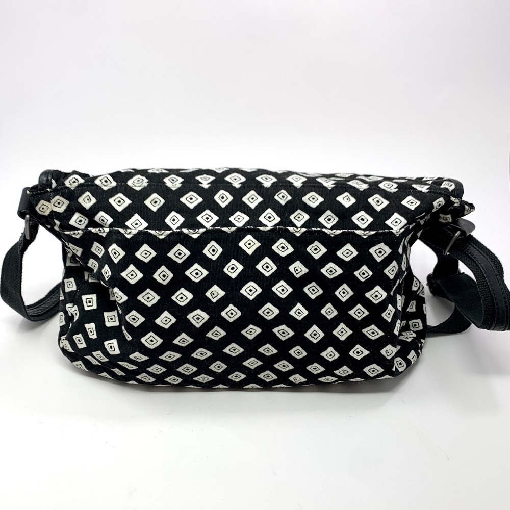 Volcom Cruz Messenger Shoulder Bag Purse Black & White Diamond Corduroy - Picture 4 of 16